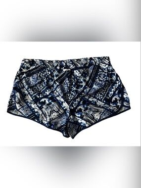 Danskin Now Blue Tie Dye Patchwork Running Athletic Shorts Plus Size XXL (20)
